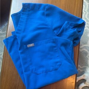 Figs Royal Blue Scrub Set